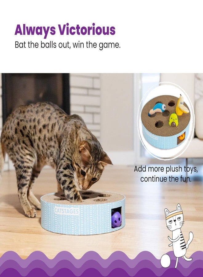 Catstages Scratch N' Hunt Interactive Cat Puzzle Toy with Scratcher Corrugate for Nail Care, Engages Hunting Instincts - Image 4